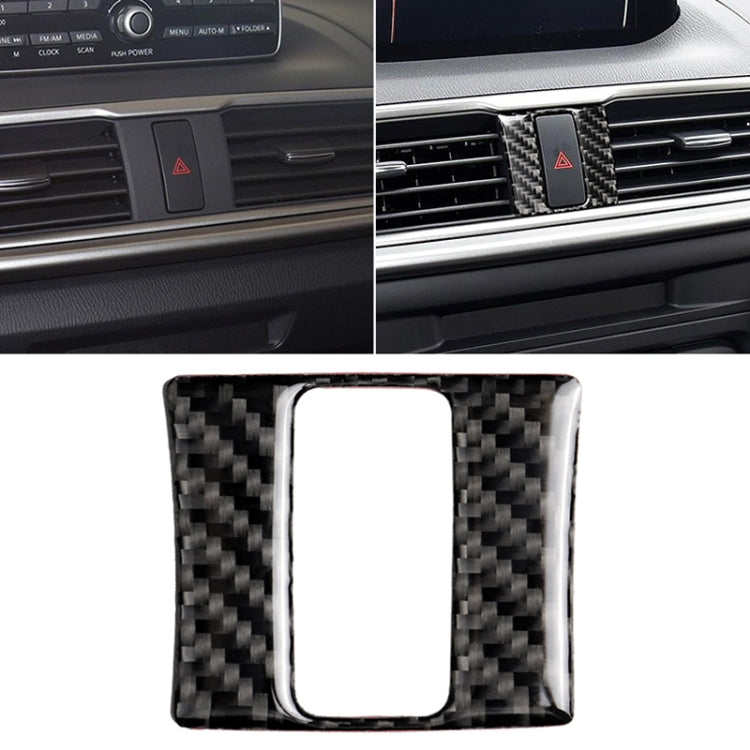 Car Carbon Fiber Warning Light Decorative Sticker for Mazda Axela 2013-2018, Warning Light