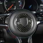 Carbon Fiber Car Steering Wheel Decorative Sticker for Porsche Macan, Steering Wheel