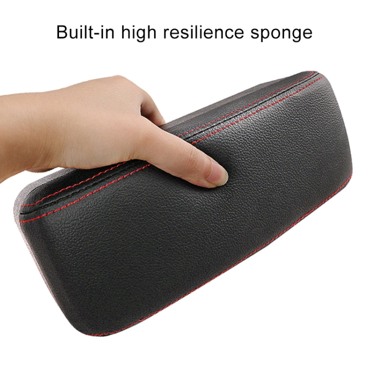 2 PCS Universal Car PU Leather Wrapped Armrest Box Cushion Car Armrest Box Mat with Storage Box, 2pcs(Black), 2pcs (Black Red), 2pcs(Black White), 2pcs(Beige), 2pcs(Brown)