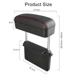 2 PCS Universal Car PU Leather Wrapped Armrest Box Cushion Car Armrest Box Mat with Storage Box, 2pcs(Black), 2pcs (Black Red), 2pcs(Black White), 2pcs(Beige), 2pcs(Brown)