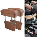 2 PCS Universal Car PU Leather Wrapped Armrest Box Cushion Car Armrest Box Mat with Storage Box, 2pcs(Black), 2pcs (Black Red), 2pcs(Black White), 2pcs(Beige), 2pcs(Brown)