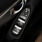 4 PCS Car Carbon Fiber Window Lift Panel Decorative Sticker for Infiniti Q50 2014-2020, Left Drive, Window Lift Panel (A)