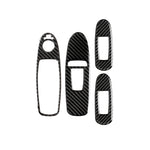 4 PCS Car Carbon Fiber Window Lift Panel Decorative Sticker for Infiniti Q50 2014-2020, Left Drive, Window Lift Panel (B)