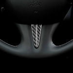 2 PCS Car Carbon Fiber Steering Wheel Below Decorative Sticker for Infiniti Q50 / Q60 2014-2020, Steering Wheel Below