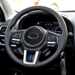 4 in 1 Car Carbon Fiber Blue Steering Wheel Button Decorative Sticker for Subaru Forester 2016-2018, Left and Right Drive Universal, For Subaru Forester 2016-2018(Blue)