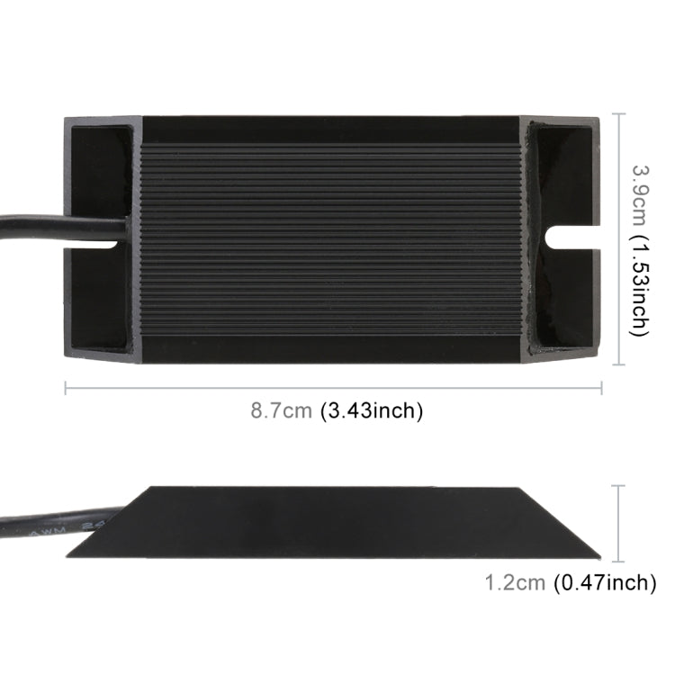 2 PCS 1156 / BAU15S DC12V 50W 6 Ohms Turn Signal / Reversing Light / Brake Light Split Dual Resistance Decoder, 1156 / BAU15S