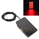 DC12V 1W Car Square Highlight Brake Lights Reversing Light with 15LEDs SMD-3528, Square (Black), Square (Red), Square (Transparent)