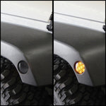 2 PCS 8W DC 12V Car SUV Refit LED Wheel Eyebrow Turn Signal for Jeep Wrangler JK 07-17, Specification: Butt Assembly with Aperture, Specification: Butt Assembly with Aperture