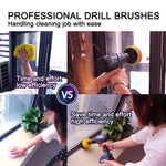 4 in 1 Floor Wall Window Glass Cleaning Descaling Electric Drill Brush Head Set, Random Color Delivery, 4 in 1