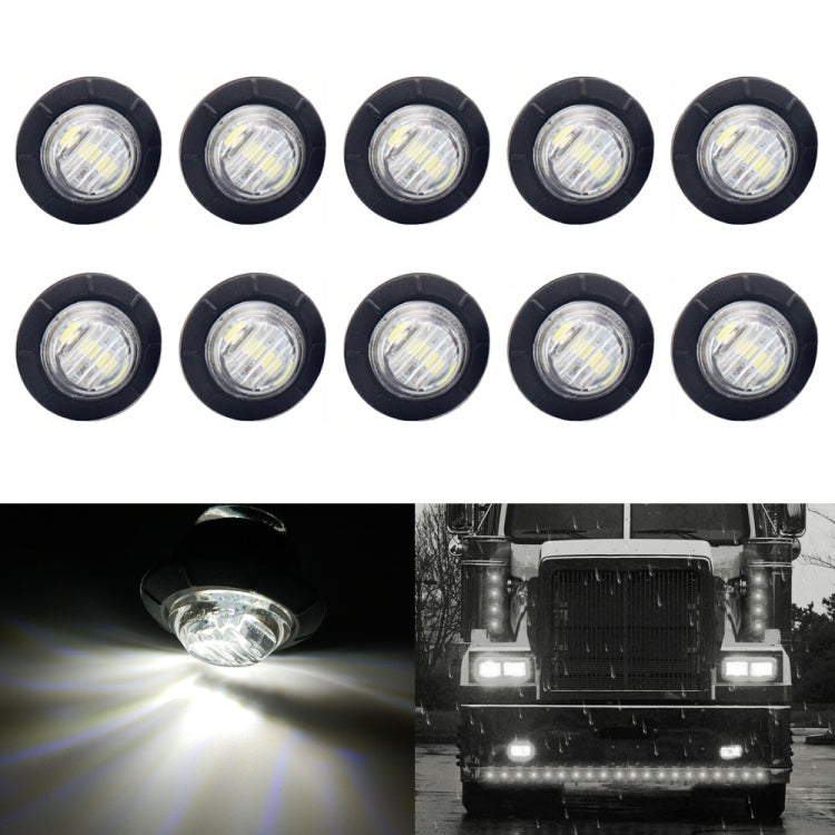 10 PCS MK-009 3/4 inch Car / Truck 3LEDs Side Marker Indicator Lights Bulb Lamp, MK-009(Red Light), MK-009(Blue Light), MK-009(Green Light), MK-009(White Light), MK-009(Yellow Light)