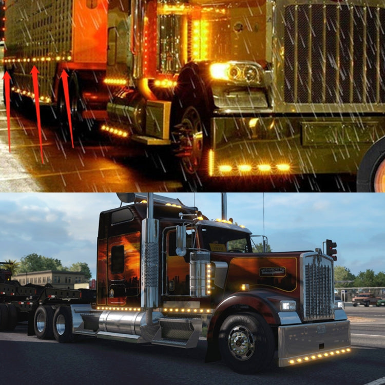 2 PCS MK-138 Truck LED Tail Light Running Water Tricolor Side Marker Light, MK-138