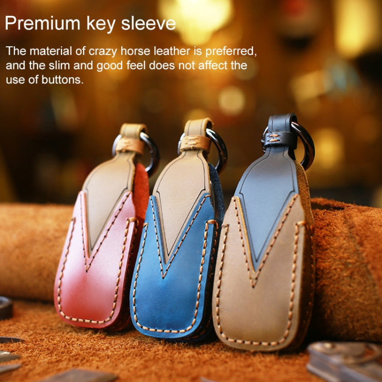 For Mercedes-Benz New Style Car Cowhide Leather Key Protective Cover Key Case, For Mercedes-Benz New Style