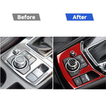 Car Carbon Fiber Handbrake Panel Decorative Sticker for Mazda CX-5 2017-2018, Right Drive, Handbrake Panel, Right Drive