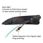 1 Pair For Ford Fiesta 2008-2017 Car Dynamic LED Turn Signal Light Rearview Mirror Flasher Water Blinker, For Ford Fiesta 2008-2017 (Transparent Black)