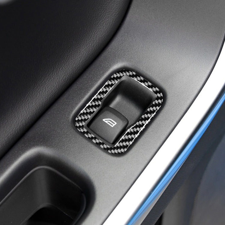 3 PCS Car Carbon Fiber Window Lifting Button Decorative Stickers for Volvo V60 2010-2017 / S60 2010-2018, Right Drive, Window Lifting Button, Right Drive