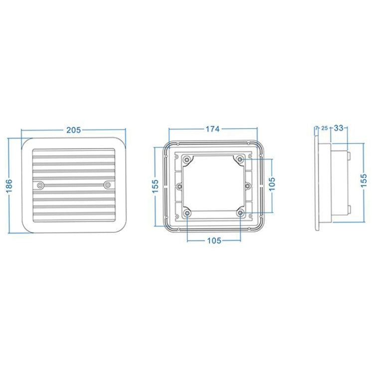 12V White Air Vent with Fan RV Trailer Caravan Gale Side Air Ventilation, A0672-02
