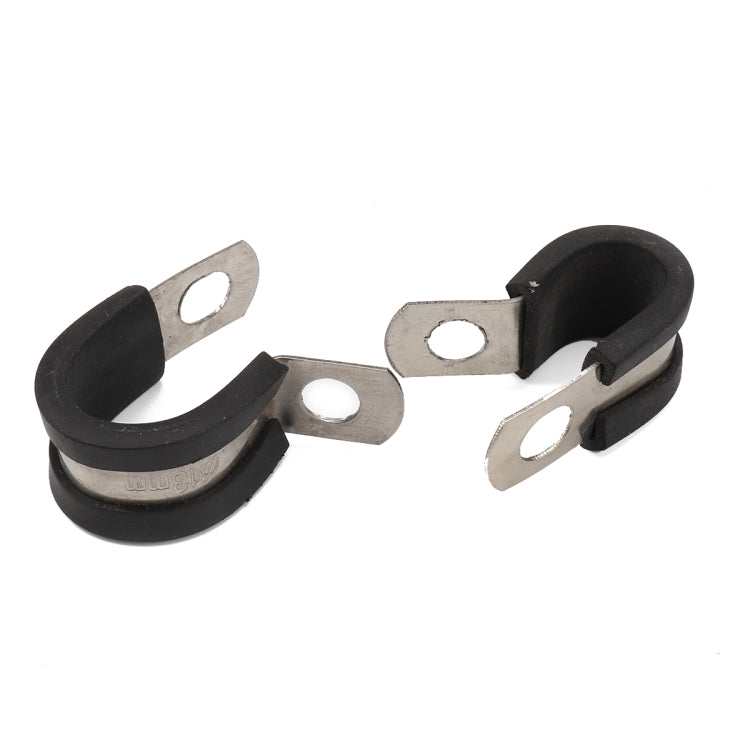 10 PCS Car Rubber Cushion Pipe Clamps Stainless Steel Clamps, Size: 7/4 inch (44mm), Size: 7/4 inch (44mm)