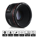 YONGNUO YN50MM F1.8C II F1.8 Auto Focus Lens for Canon EF Mount New Lens, YN50mm F1.8C II