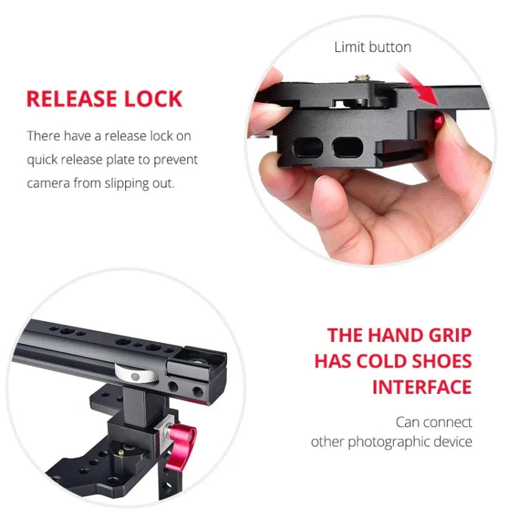 YELANGU C8 YLG0910 Handle Video Camera Cage Stabilizer, YLG0910