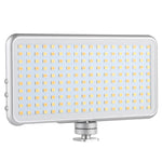LED011S Pocket 180 LEDs Professional Vlogging Photography Video & Photo Studio Light with OLED Display & Cold Shoe Adapter Mount for Canon / Nikon DSLR Cameras, 180 LED