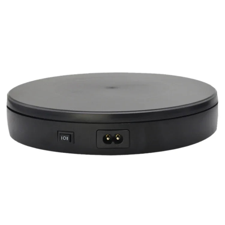22cm Electric Rotating Turntable Display Stand Live Video Shooting Props Turntable Jewelry Shoes Display Platform, US Plug, 22cm(Black), 22cm(White)
