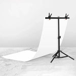 70x75cm T-Shape Photo Studio Background Support Stand Backdrop Crossbar Bracket Kit with Clips, No Backdrop, 70x75cm