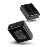 USB Dual Batteries Charger with Cable & Indicator Light for GoPro HERO9 Black / HERO10 Black / HERO11 Black / HERO12 Black, For GoPro HERO9 Black