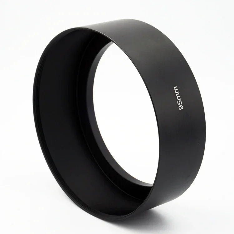 95mm Thread Type Straight Tube Full Metal Lens Hood Shade for Medium Telephoto Lens, 95mm