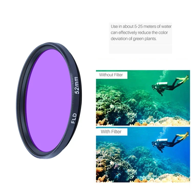 RUIGPRO for GoPro HERO10 Black / HERO9 Black Professional 52mm 52mm 10 in 1 UV+ND2+ND4+ND8+Star 8+ +CPL+Yellow/Red/Purple+10X Close-up Lens Filter with Filter Adapter Ring & Lens Cap