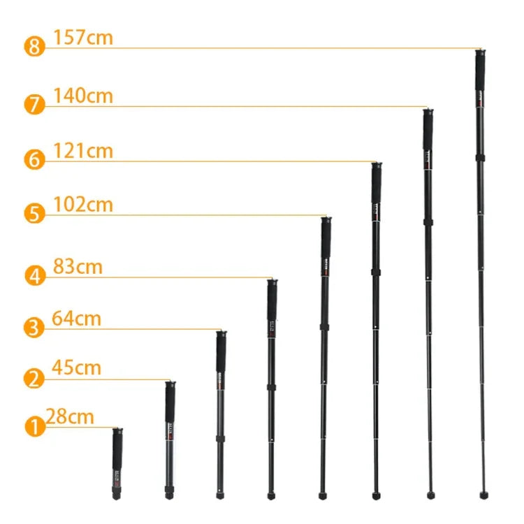 BEXIN P308C Portable Travel Outdoor DSLR Camera Aluminum Alloy Monopod Holder, P308C