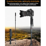 BEXIN P308 Portable Travel Outdoor DSLR Camera Aluminum Alloy Monopod Holder, P308