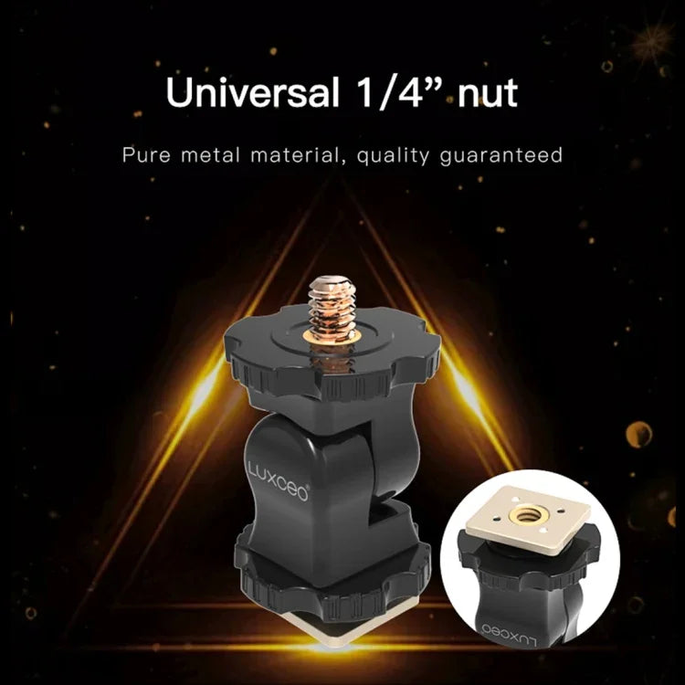 LUXCeO PA1 Camera Universal Hot Shoe Holder Damping Ball-Head Bracket, PA1
