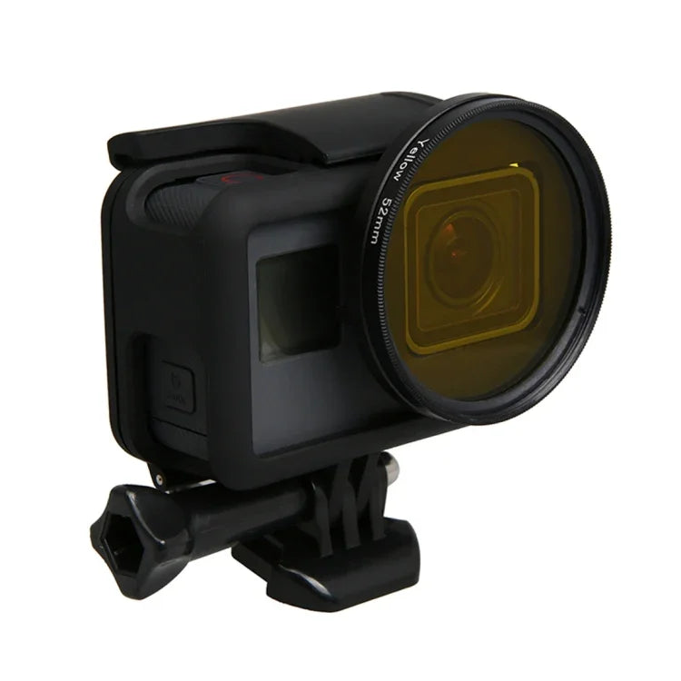 For GoPro HERO5 Sport Action Camera Proffesional 52mm Lens Filter(CPL + UV + ND8 + ND2 + Star 8 + Red + Yellow + FLD / Purple) & Waterproof Housing Case Adapter Ring, 10 in 1