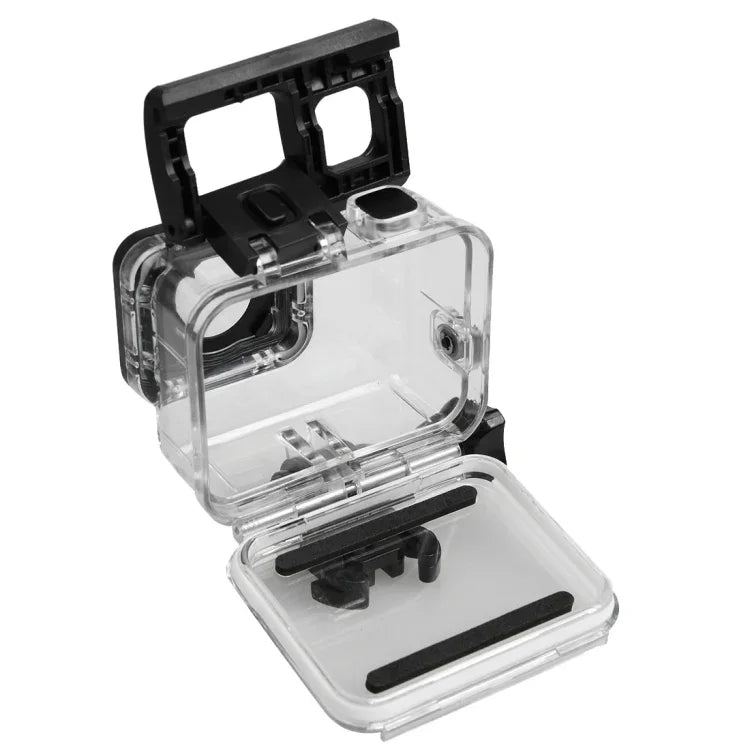 For GoPro HERO5 30m Waterproof PC & ABS Housing Protective Case + Touch Back Cover with Buckle Basic Mount & Long Screw, Backcover Size: 7 x 6 cm, Protective Case