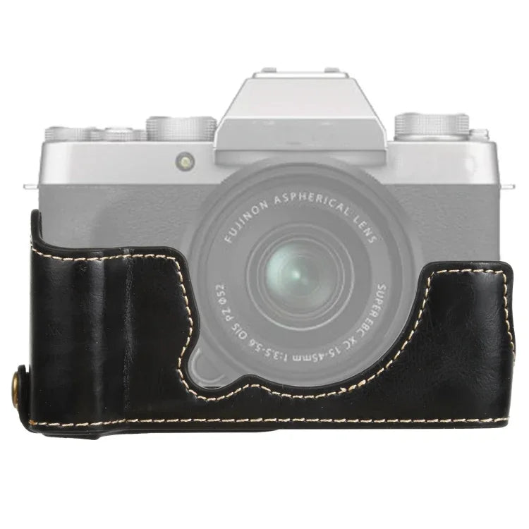 1/4 inch Thread PU Leather Camera Half Case Base for FUJIFILM XT200, For FUJIFILM XT200