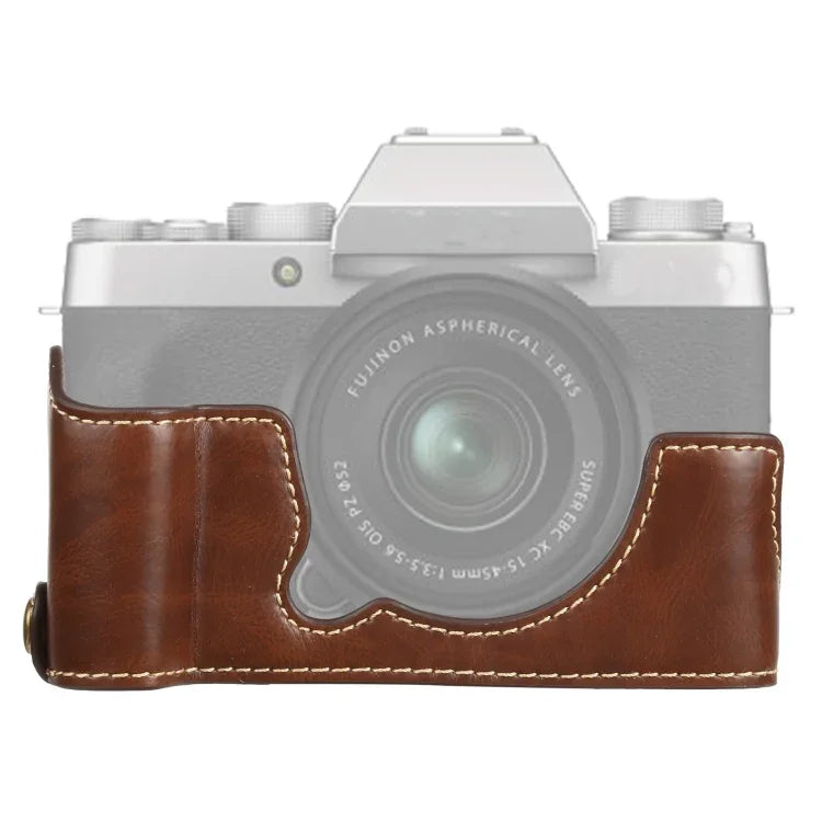 1/4 inch Thread PU Leather Camera Half Case Base for FUJIFILM XT200, For FUJIFILM XT200