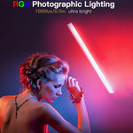 LUXCeO Q508A 8 Color Photo LED Stick Video Light Waterproof Handheld LED Fill Light Flash Lighting Lamp with Remote Control, Q508A