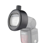 Godox S-R1 Flash Speedlite Round Shape Adapter for Godox TT685 / V860II / V350 / TT600, S-R1
