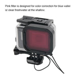 45m Waterproof Housing Protective Case + Touch Screen Back Cover for GoPro NEW HERO /HERO6 /5, with Buckle Basic Mount & Screw & (Purple, Red, Pink) Filters, No Need to Remove Lens, Touch Screen + Filters (Transparent)