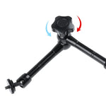 11 inch Adjustable Friction Articulating Magic Arm + Large Claws Clips with Phone Clamp, 11 inch Magic Arm + Claws Clips with Phone Clamp
