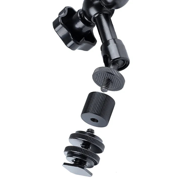7 inch Adjustable Friction Articulating Magic Arm + Large Claws Clips with Phone Clamp, 7 inch Magic Arm + Claws Clips with Phone Clamp