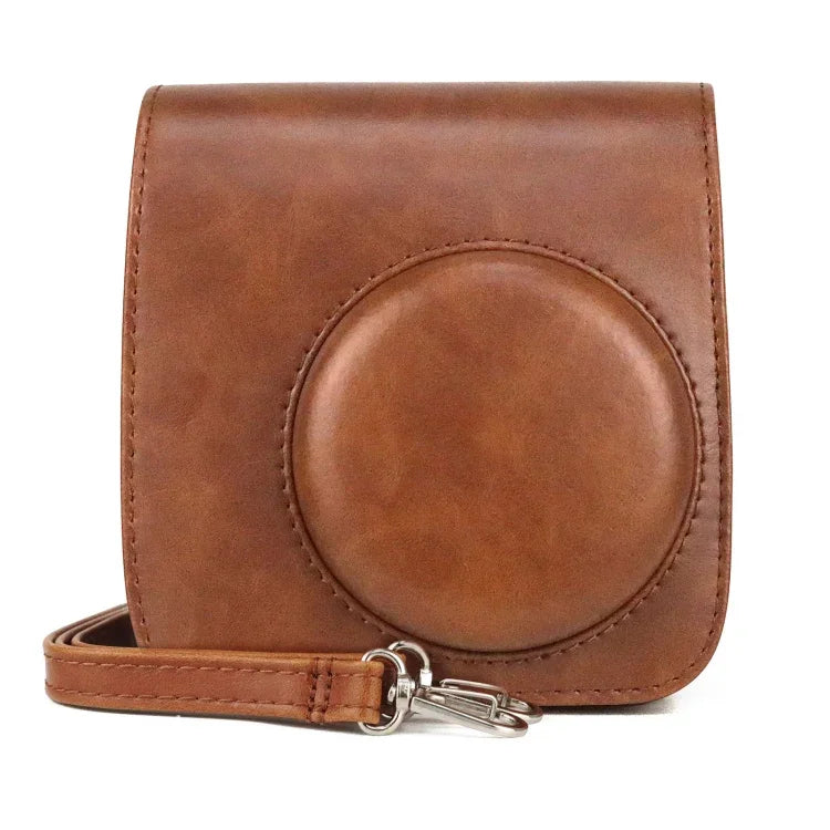 Retro Full Body PU Leather Case Camera  Bag with Strap for FUJIFILM instax mini 7+, For FUJIFILM instax mini 7+