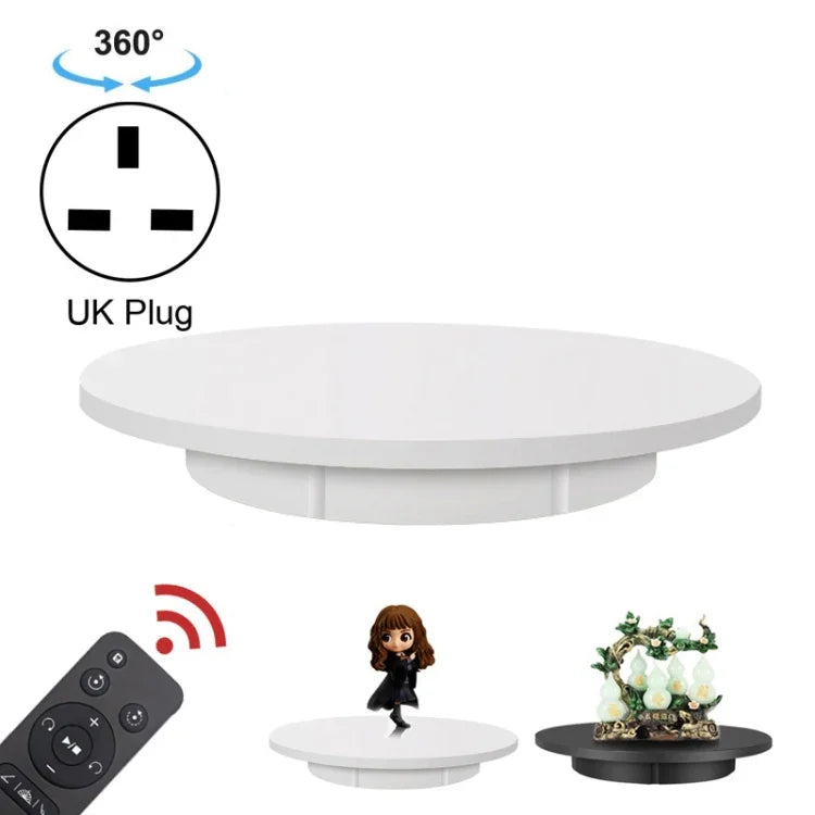 42cm Electric Rotating Display Stand Video Shooting Props Turntable, Load: 100kg, Plug-in Power, UK Plug, 42cm, UK Plug