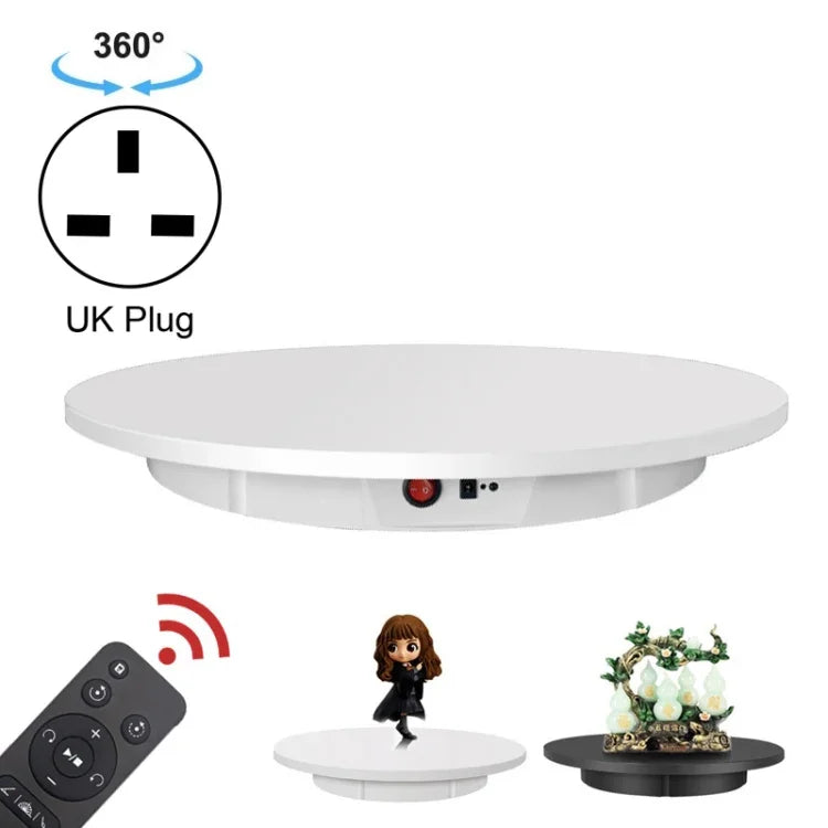 60cm Electric Rotating Display Stand Props Turntable, Load: 100kg, Plug-in Power, UK Plug, 60cm, UK Plug