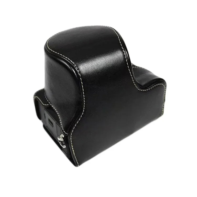 Full Body Camera PU Leather Case Bag for Sony LCE-7C / Alpha 7C / A7C 28-60mm / 40.5mm Lens, For Sony A7C