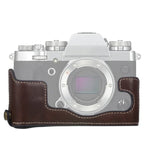 1/4 inch Thread PU Leather Camera Half Case Base for FUJIFILM X-T3/X-T2, For FUJIFILM X-T3