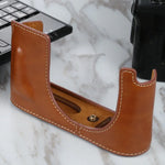 1/4 inch Thread PU Leather Camera Half Case Base for Leica Q2, For Leica Q2