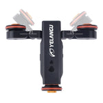 YELANGU L4X Camera Wheel Dolly II Electric Track Slider 3-Wheel Video Pulley Rolling Dolly Car with Remote Control for DSLR / Home DV Cameras, GoPro, Smartphones, Load: 3kg, L4X Dolly Car Black