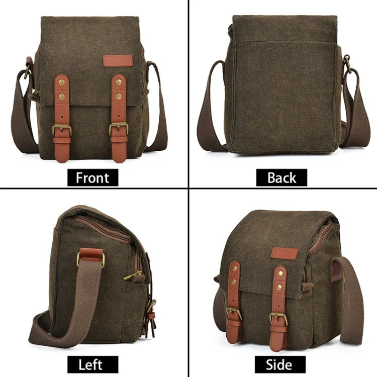 CADEN N1 Simple Retro Multifunctional Canvas Waterproof Digital Camera Photography Bag, N1 Simple Coffee, N1 Simple Beige White