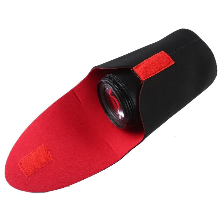 SLR Camera Lens Package Thickening Shockproof Neoprene Lens Storage Bag Sticky Deduction, Diameter: 80mm, Height: 130mm, Diameter: 80mm, Height: 130mm